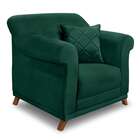 Poltrona Abruzzo Veludo Verde Floresta