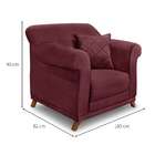 Poltrona Abruzzo Veludo Vinho