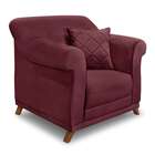 Poltrona Abruzzo Veludo Vinho