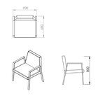 Poltrona Aço Presley Daf Mobiliário Marron