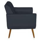 Poltrona Agata Decorativa Suede Azul Marinho D'rost