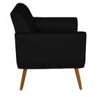 Poltrona Agata Decorativa Suede Preto Kasa Sofá