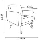 Poltrona Agata Suede Azul