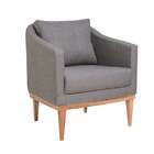 Poltrona Agatha Cinza E Natural