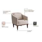 Poltrona Agatha Linho Marrom Claro