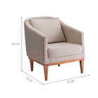 Poltrona Agatha Sfn Bege E Natural