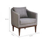 Poltrona Agatha Sfn Cinza E Imbuia