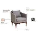 Poltrona Agatha Sfn Cinza E Imbuia