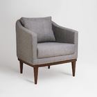 Poltrona Agatha Sfn Cinza E Imbuia