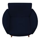 Poltrona Agatha Suede Pés Palito Castanho D'rossi - Azul Mari