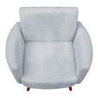 Poltrona Agatha Suede Pés Palito Castanho D'rossi - Cinza