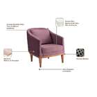 Poltrona Agatha Veludo Rosa E Natural