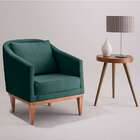 Poltrona Agatha Veludo Verde E Natural