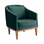 Poltrona Agatha Veludo Verde E Natural