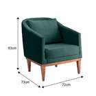 Poltrona Agatha Veludo Verde E Natural