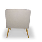 Poltrona Agnes Linho Bege B-415 Pés Palito Duo - D'rossi