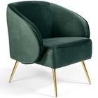 Poltrona Agnes Pés Palito Gold Suede Verde Esmeralda