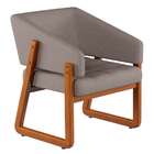 Poltrona Air Linho Cinza E Amêndoa