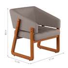 Poltrona Air Linho Cinza E Amêndoa