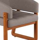 Poltrona Air Linho Cinza E Amêndoa