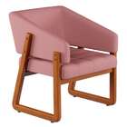 Poltrona Air Linho Rosê E Amêndoa