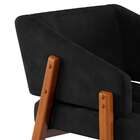 Poltrona Air Veludo Preta E Amêndoa