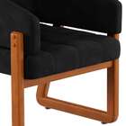 Poltrona Air Veludo Preta E Amêndoa