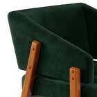 Poltrona Air Veludo Verde E Amêndoa