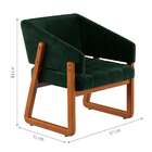 Poltrona Air Veludo Verde E Amêndoa