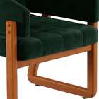 Poltrona Air Veludo Verde E Amêndoa