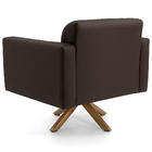 Poltrona Alberta Base Giratória Giromad Corano Matelassê Café