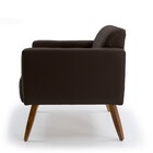 Poltrona Alberta Tressê Corano Café C-34 Pés Palito Madeira -