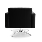 Poltrona Alberta Tressê Corano Preto C-05 Base Giratória Metá