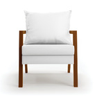 Poltrona Alice Corino Base De Madeira D03 - D'rossi - Branco