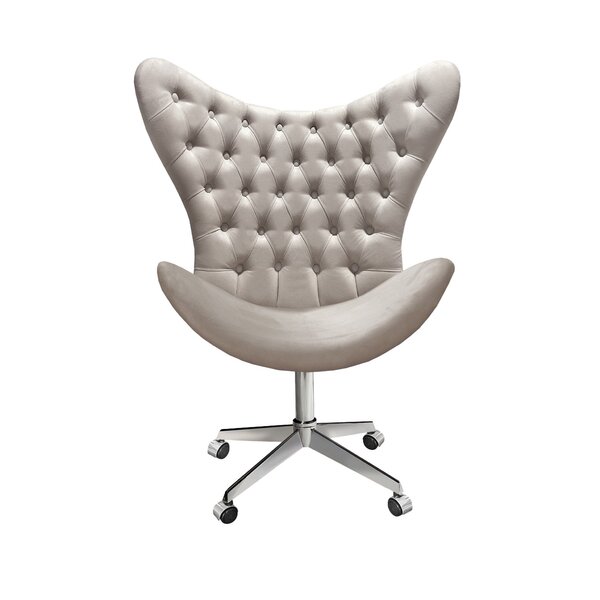 Poltrona Alice Egg Capitonê Cadeira Botonê Giratória Com Rodí