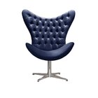 Poltrona Alice Egg Capitonê Cadeira Botonê Giratória Recepção