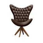 Poltrona Alice Egg Strass Cadeira Capitonê Giratória Recepção