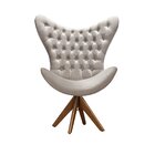 Poltrona Alice Egg Strass Cadeira Capitonê Giratória Recepção