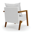 Poltrona Alice Linho Base De Madeira D03 - D'rossi - A05 Cinza