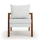 Poltrona Alice Linho Base De Madeira D03 - D'rossi - A05 Cinza