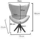 Poltrona Alice Lisa Cadeira Egg Pé Giratório Madeira Para Rec