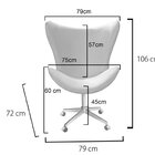 Poltrona Alice Lisa Cadeira Egg Slim Pé Giratório Com Rodinha