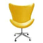 Poltrona Alice Lisa Cadeira Egg Slim Pé Giratório Com Rodinha