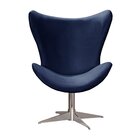 Poltrona Alice Lisa Cadeira Egg Slim Pé Giratório De Metal Re