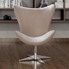 Poltrona Alice Lisa Cadeira Egg Slim Pé Giratório De Metal Re