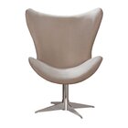 Poltrona Alice Lisa Cadeira Egg Slim Pé Giratório De Metal Re