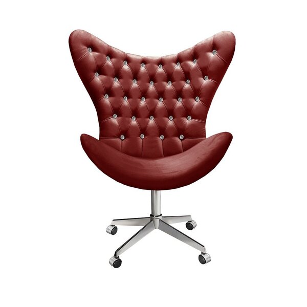 Poltrona Alice Strass Cadeira Egg Capitonê Giratória Com Rodí