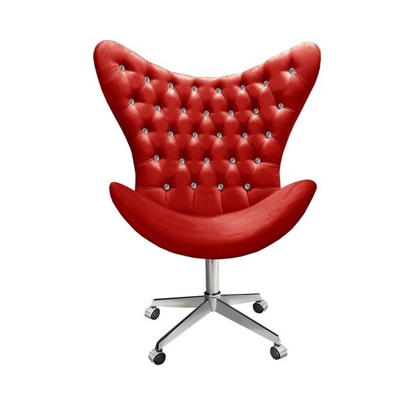 Poltrona Alice Strass Cadeira Egg Capitonê Giratória Com Rodí