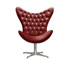 Poltrona Alice Strass Egg Capitonê Cadeira Giratória Recepção
