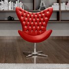 Poltrona Alice Strass Egg Capitonê Cadeira Giratória Recepção